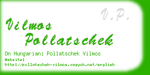 vilmos pollatschek business card